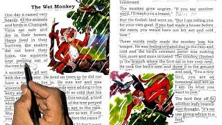 The wet monkey||English Reading||English Story || English padhna kaise sikhe?