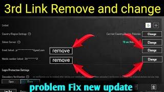 third link remove trick | how to remove 3rd link email/phone number | bgmi/pubg new update