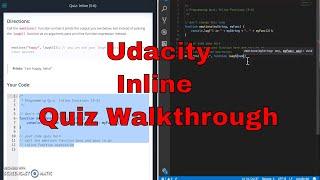 Udacity - Inline Quiz Walkthrough - JavaScript