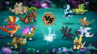 Colossal and Moon Dragon Vs Monster Dragons !! Dragon Village