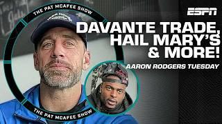 Aaron Rodgers Tuesday  Davante Adams’ SURPRISE appearance, HAIL MARY’S & more | The Pat McAfee Show