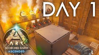 Day 1 Official Small Tribes Scorched Earth Ark Survival Ascended PVP