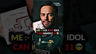 Oh Really My Idol Can Handle The Whole Team | Ab de villiers whatsapp status #shorts #trending