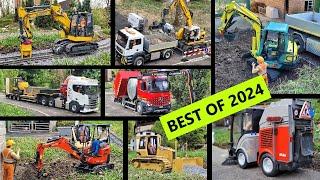 Best of 2024 Bartste RC models RC excavator, trucks and more, bonus fail at the end.