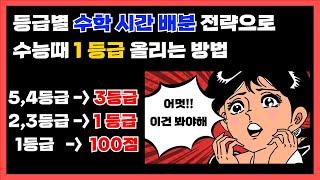 수능 수학 시간 배분 이렇게 하세요