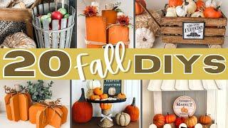  20 AMAZING Dollar Tree FALL DIYS that look HIGH-END!   FALL DECOR Inspiration on a BUDGET 