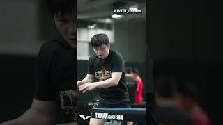 Fan Zhendong's all fun, but he's about to get down to business in his first match at #WTTLjubljana 