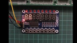 A TM1638 demonstration showing the7 segment and the LEDs operation using Great Cow BASIC