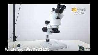 RE-106 Trinocular HD Quality Microscope 7X-45X , WhatsApp : 9830833133 / 9831133133