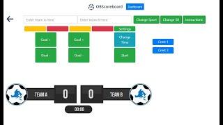 OBS Scoreboard Overlay for Soccer, Rugby & GAA (Football & Hurling) - OBScoreboard