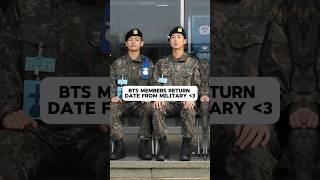 BTS members return date from military#bts #v #suga #jungkook #rm #hobi #jimin #jin #jhope