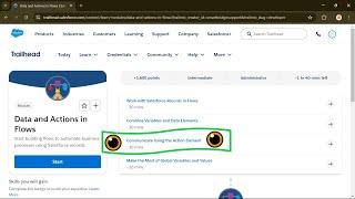 Communicate Using the Action Element || Data and Actions in Flows || Flow Fundamentals Superbadge
