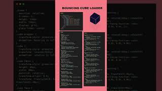 Bouncing Cube Loader | CSS