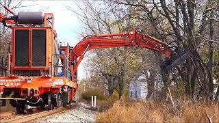 Norfolk Southern  992700 The largest weed wacker in the world in action!