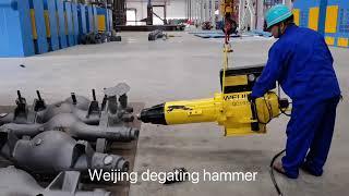 Steel casting maker Longgong is happy with Weijing degating hammer