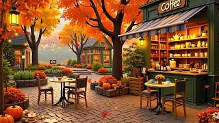 Smooth Jazz Piano Music for Autumn Morning  Warm Autumn Jazz Music at Coffee Shop Ambience