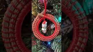 @SerendipityFiberArts Our handcrafted Pine Needle and Gourd Christmas Ornament Collection
