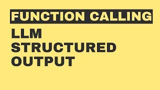 LLM Structured Output for Function Calling with Ollama