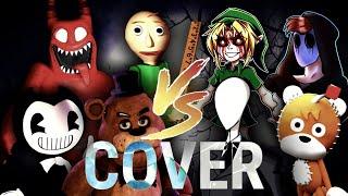 VIDEOJUEGOS DE TERROR VS CREEPYPASTAS 2 RAP (COVER)||FT. Artistas||(PROD. Instrumental Anime)