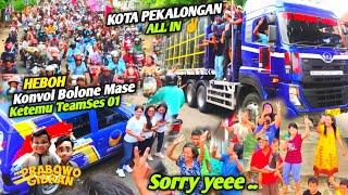 Konvoi Horee Bolone Mase ketemu teamses partai 01..Apa yg terjadi ?? Warga sambut gembira Carreta