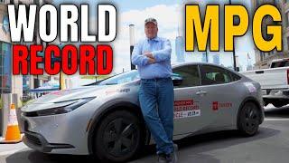 Toyota Prius Sets GUINNESS WORLD RECORD for Highest MPG