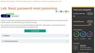 Web Security Academy | Host Header | 1 - Basic Password Reset Poisoning