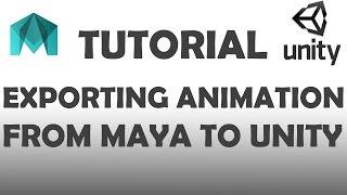 Maya to Unity Tutorial: Exporting rigs and Animation as FBX