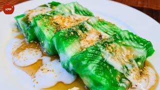 Pandan rice cake II នំបាញ់ឌុក || Banh Duc || Khmer Fusion Food