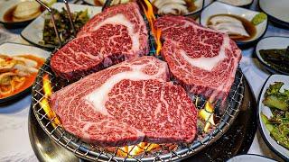 Top 1% Beef Steak!! The Ultimate Korean Beef Barbecue, Hanwoo - Korean street food