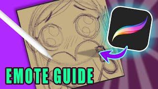 Draw EMOTES in PROCREATE! || Simple tutorial