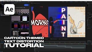 How To Use Text Distortion Toolkit in Cartoon Themed Videos Fast & Easy | AE Tutorial