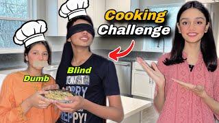 BLIND AND DUMB COOKING CHALLENGE WITH SIBLINGS 