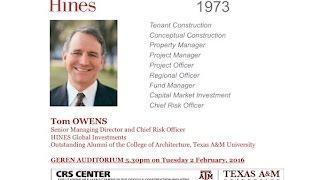 Leadership in Design and Construction - Tom OWENS of HINES.