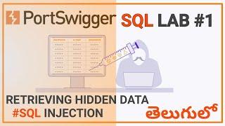 SQL INJECTION  Retrieving hidden data in Telugu || Port swigger labs || EP #1