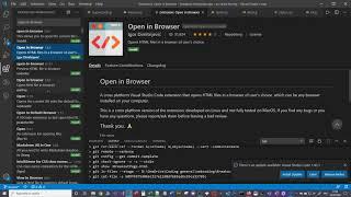 Setting up VS Code extension to open html in the browser