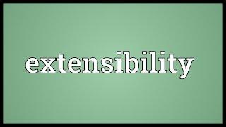 Extensibility Meaning