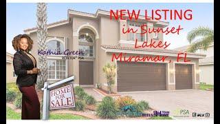 Lakefront Home for Sale in Sunset Lakes - Miramar, Florida