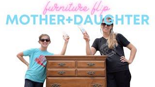 Flipping A Dresser With My 11 y/o Daughter! // Furniture Makeover // Furniture Painting