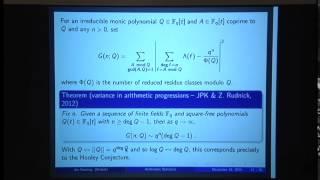 Jon Keating - Arithmetic statistics and function fields