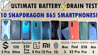 MAX Refresh Rate Battery Life DRAIN TEST - 10 Snapdragon 865 Powered Smartphones!