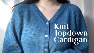 [ENG]탑다운 브이넥 가디건 함께 떠보아요 뜨개기록이자 튜토리얼/대바늘 Kinit Topdown Vneck Cardigan Tutorial