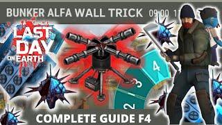 Complete Guide Bunker Alpha Floor 4 | wall trick | Last Day On Earth Survival