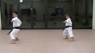 JKA  Mahiro   Masaki practice Heian shodan godan and Tekki shodan part 1