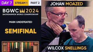 Backgammon World Championship 2024 - DAY 7, Stream 1 P2 - Main Undefeated Final