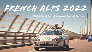 French Alps 2022 - Driving to Rome in £1000 / 20 years older cars! Paris, Pisa, Monaco and Rome!!