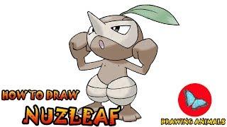 How To Draw Nuzleaf Pokemon | Coloring and Drawing For Kids