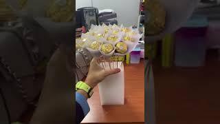 How to make ferrero rocher bouquet with baby breath 