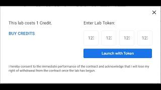 How to start google cloud lab without entering lab token and without buying Credits?