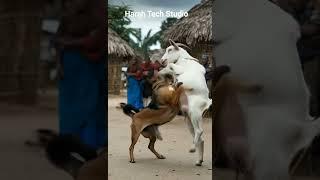 Dog vs goat deadly fight #trending #funny #wildlifeentertainment #animals #animallife #wildanimals