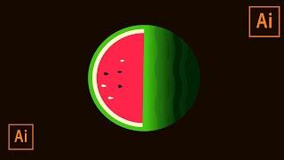 Create a Watermelon Logo Artwork in Adobe Illustrator | Adobe Illustrator Tutorial